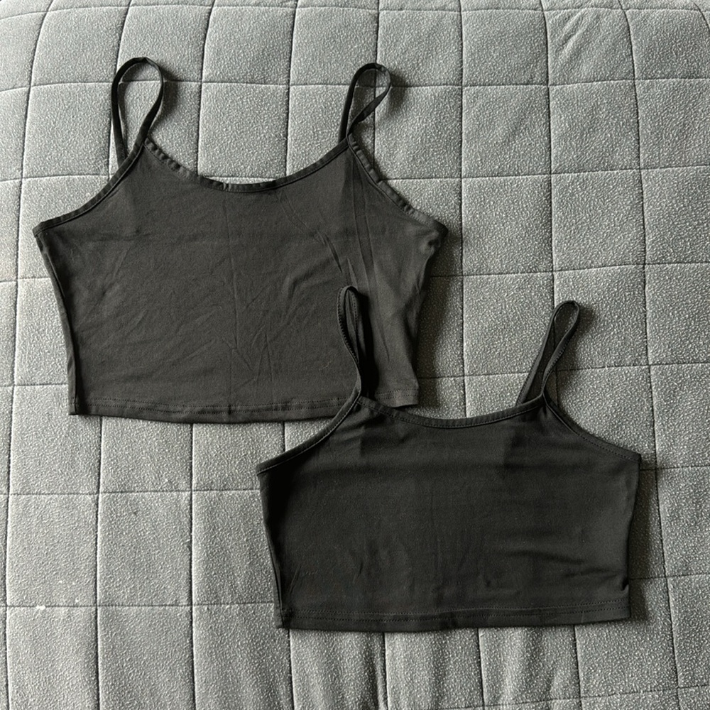 x2 Black Shein Crop Tops!